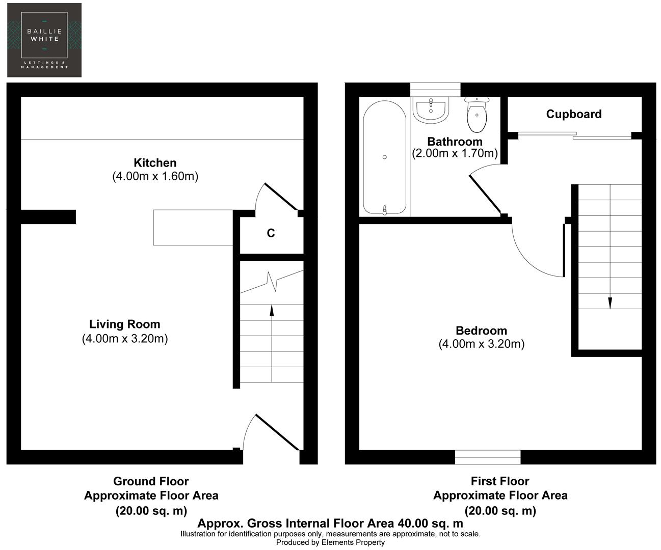 1 bed end of terrace house to rent in Melville Heath, Chelmsford - Property Floorplan