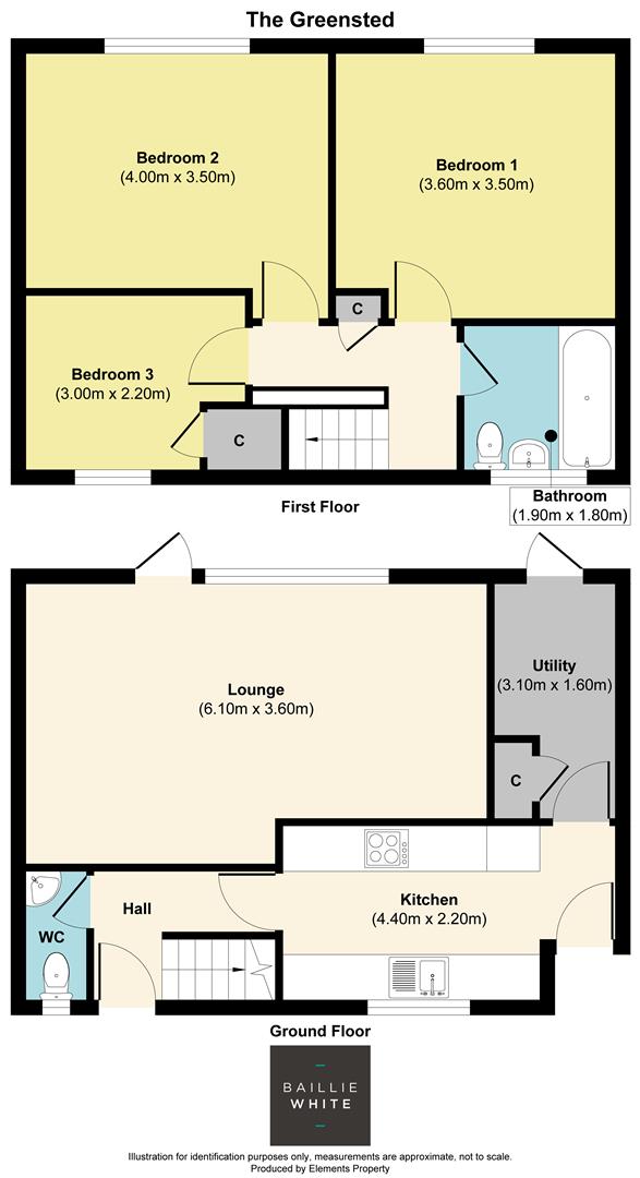 3 bed house to rent in The Greensted, Basildon - Property Floorplan