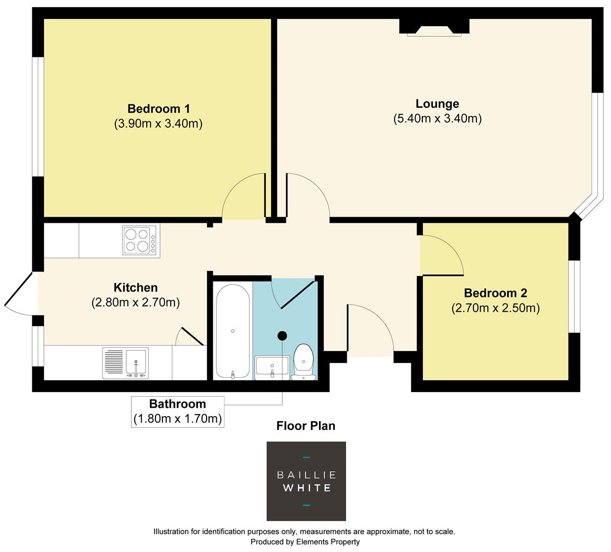 2 bed semi-detached bungalow to rent in London Road, Benfleet - Property Floorplan