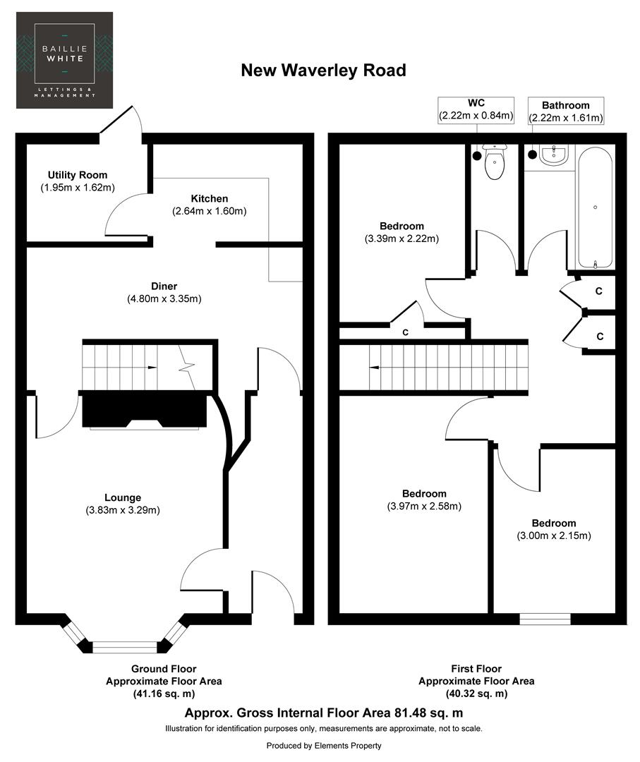 3 bed terraced house to rent in New Waverley Road, Basildon - Property Floorplan