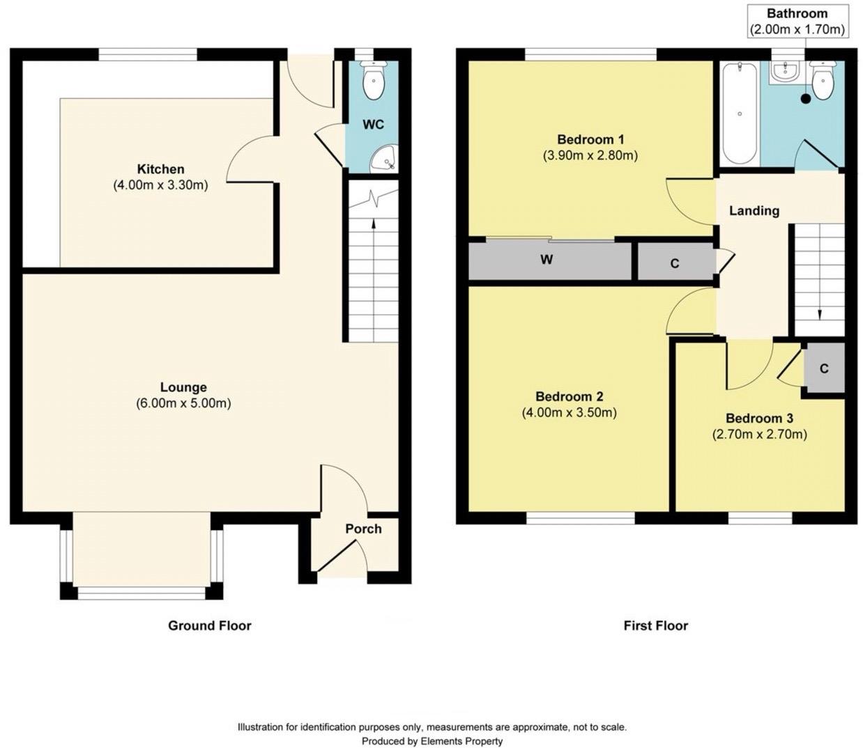 3 bed terraced house to rent in Deneway, Basildon - Property Floorplan