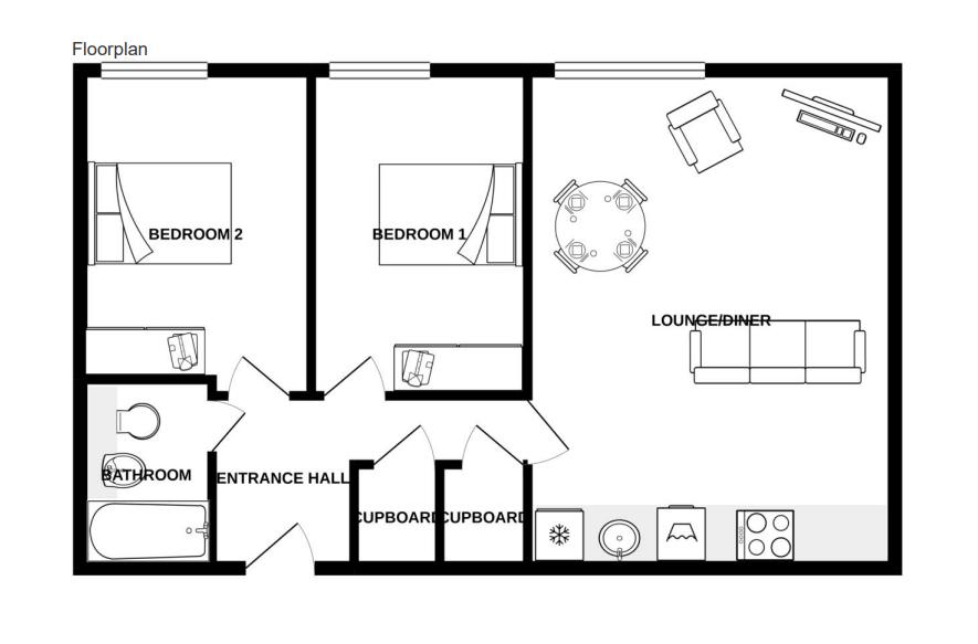 2 bed flat to rent in Southernhay, Basildon - Property Floorplan