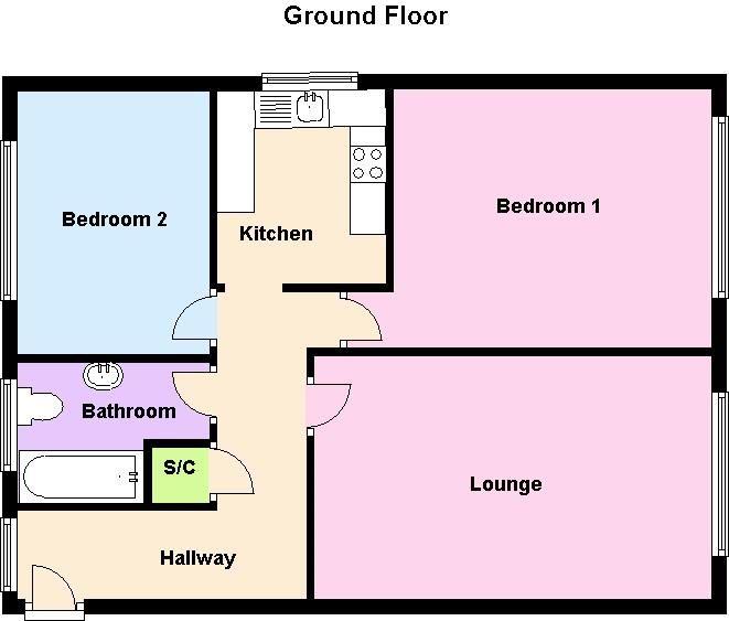 2 bed flat to rent in Sanders Road, Canvey Island - Property Floorplan