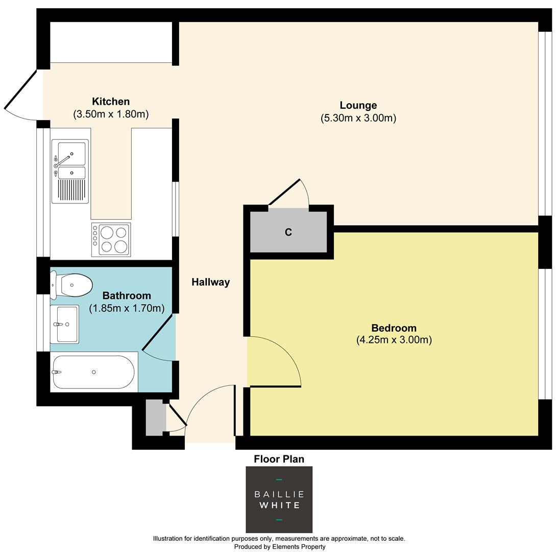 1 bed flat to rent in Kingsmere, Benfleet - Property Floorplan