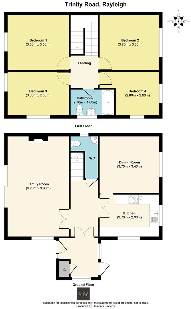 4 bed detached house to rent in Trinity Road, Rayleigh - Property Floorplan