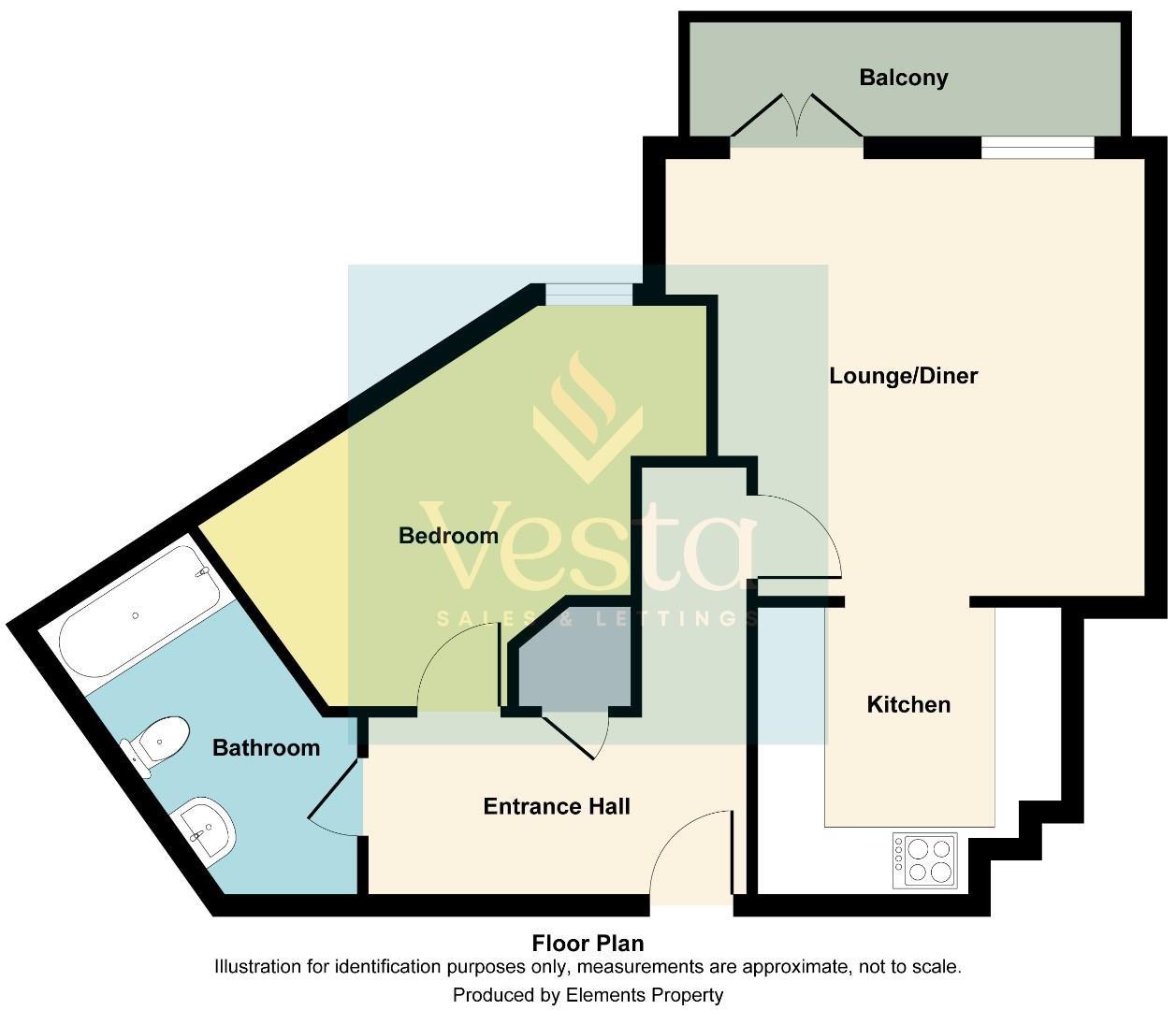 1 bed flat to rent in Tylers Ride, Chelmsford - Property Floorplan