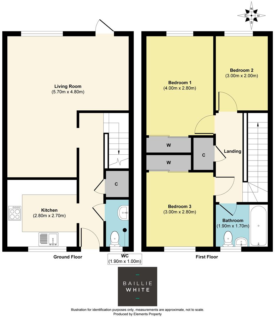 3 bed house to rent in Ashmans Row, Chelmsford - Property Floorplan