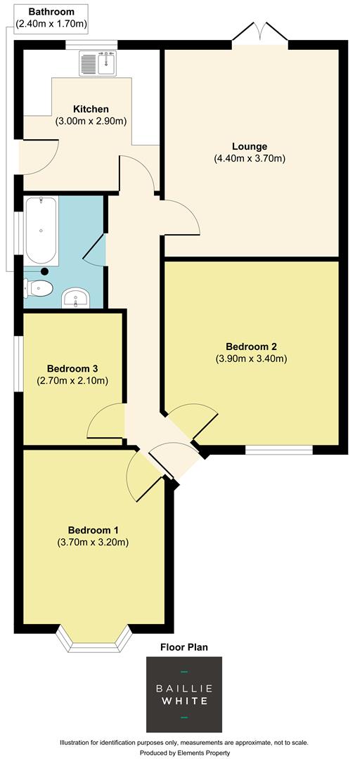 3 bed semi-detached bungalow to rent in Dunmow Gardens, Brentwood - Property Floorplan