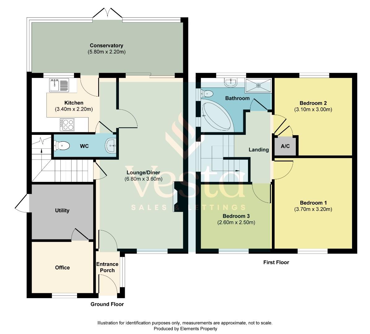 3 bed semi-detached house to rent in Watchouse Road, Chelmsford - Property Floorplan