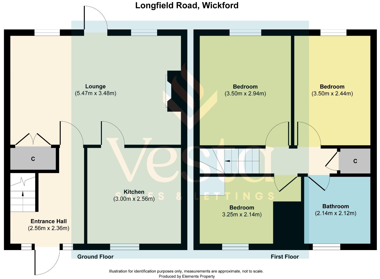 3 bed terraced house to rent in Longfield Road, Wickford - Property Floorplan