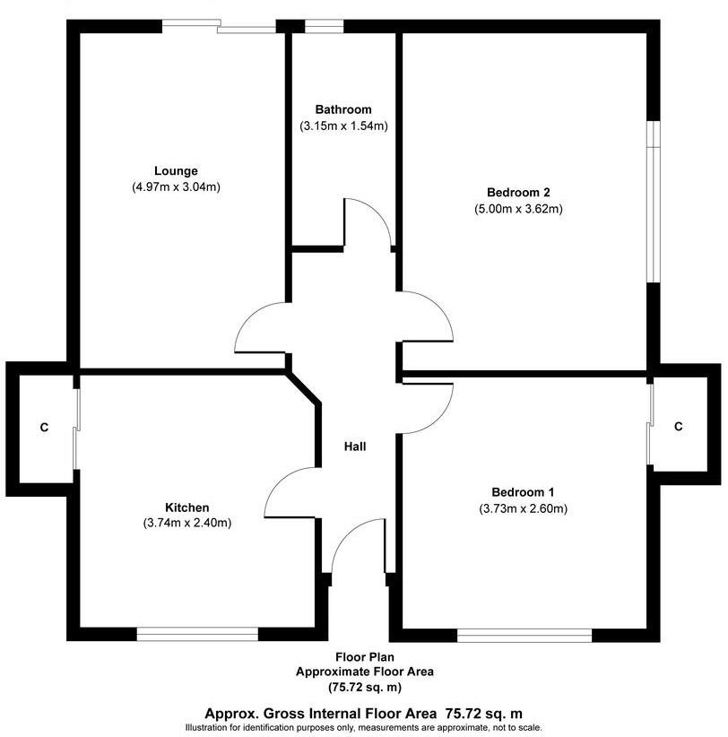2 bed apartment to rent in London Road, Leigh-On-Sea - Property Floorplan