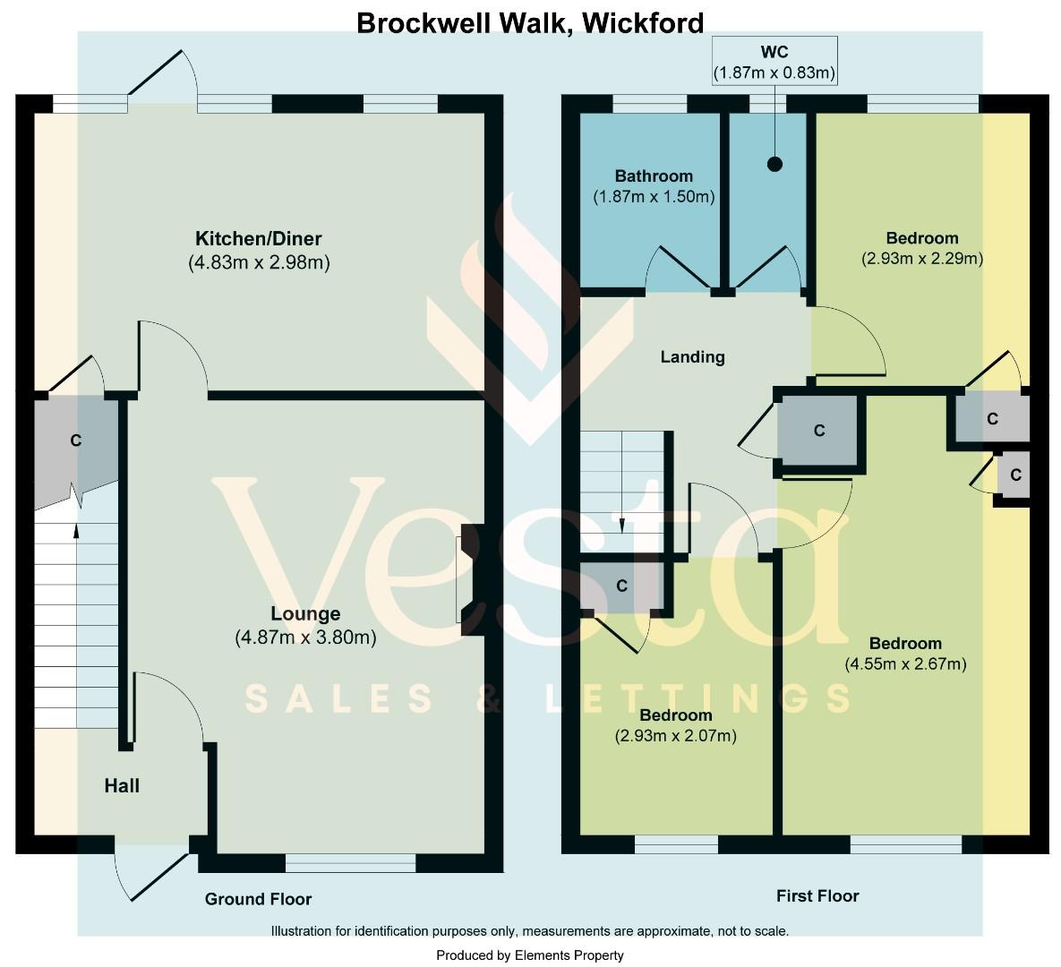 3 bed terraced house to rent in Brockwell Walk, Wickford - Property Floorplan