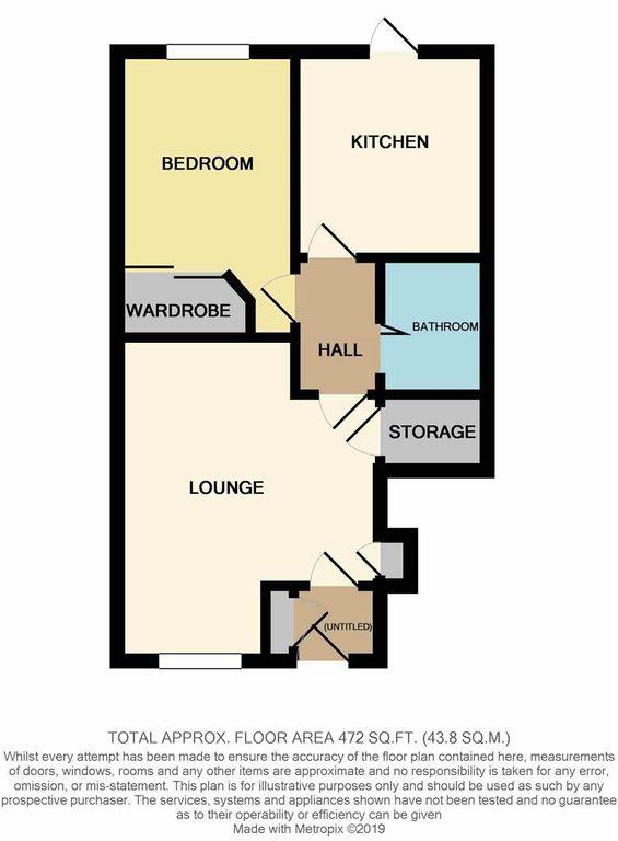 1 bed flat to rent in Snoreham Gardens, Chelmsford - Property Floorplan