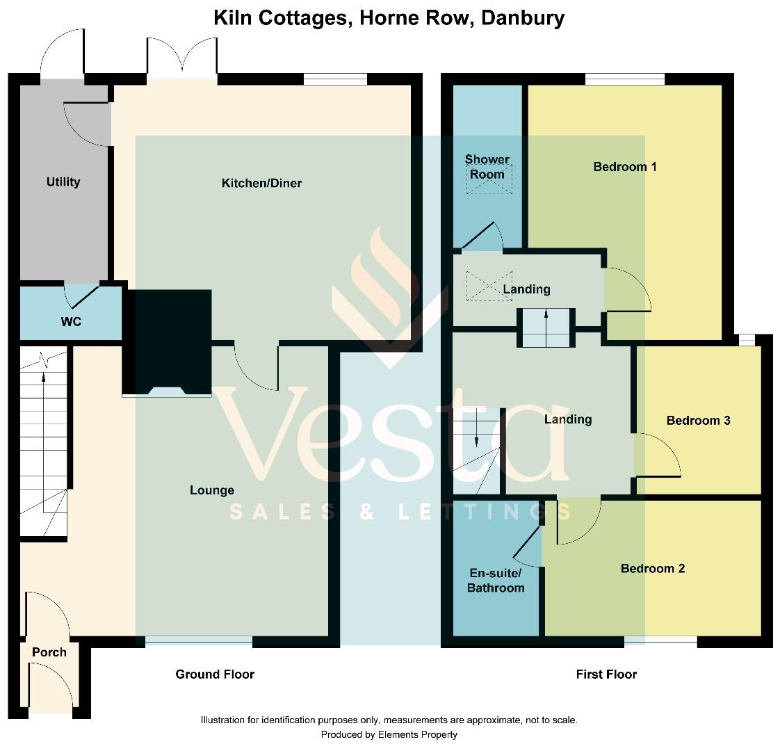 3 bed end of terrace house to rent in Horne Row, Danbury - Property Floorplan