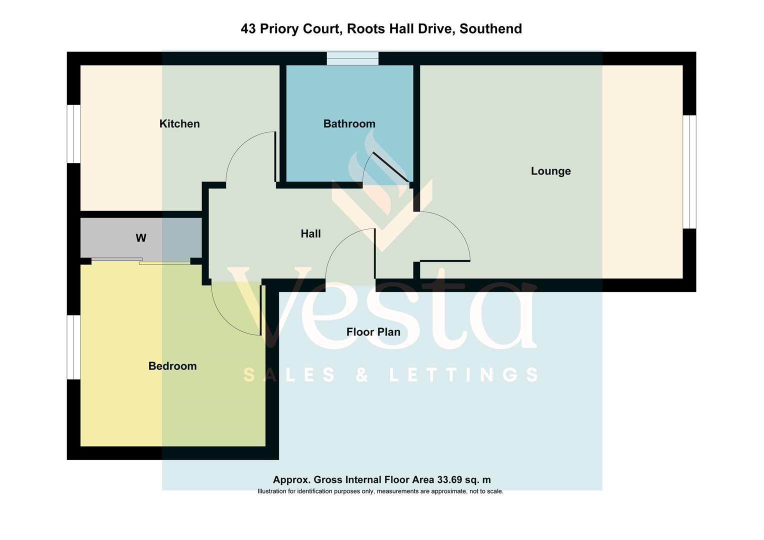 1 bed flat to rent in Roots Hall Drive, Southend-On-Sea - Property Floorplan