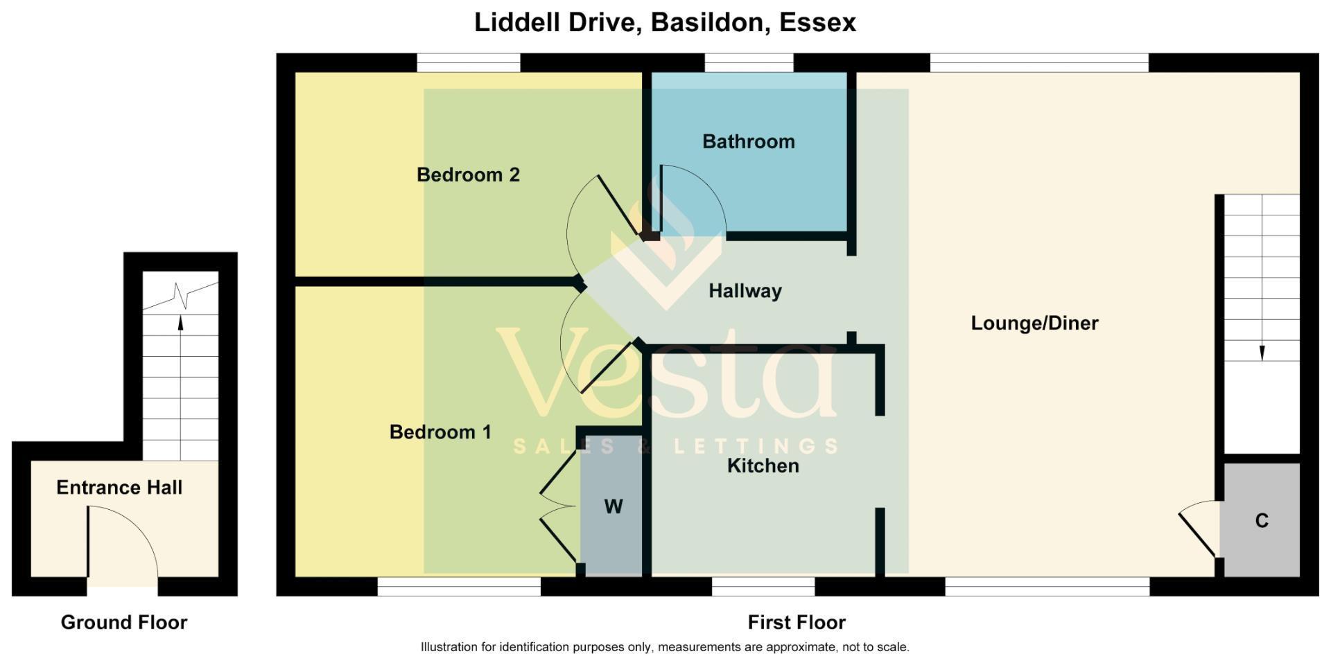 2 bed flat to rent in Liddell Drive, Basildon - Property Floorplan