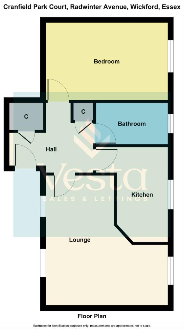 1 bed flat to rent in Radwinter Avenue, Wickford - Property Floorplan