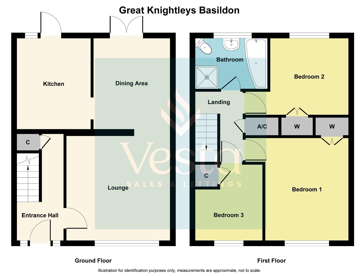 3 bed terraced house to rent in Great Knightleys, Basildon - Property Floorplan