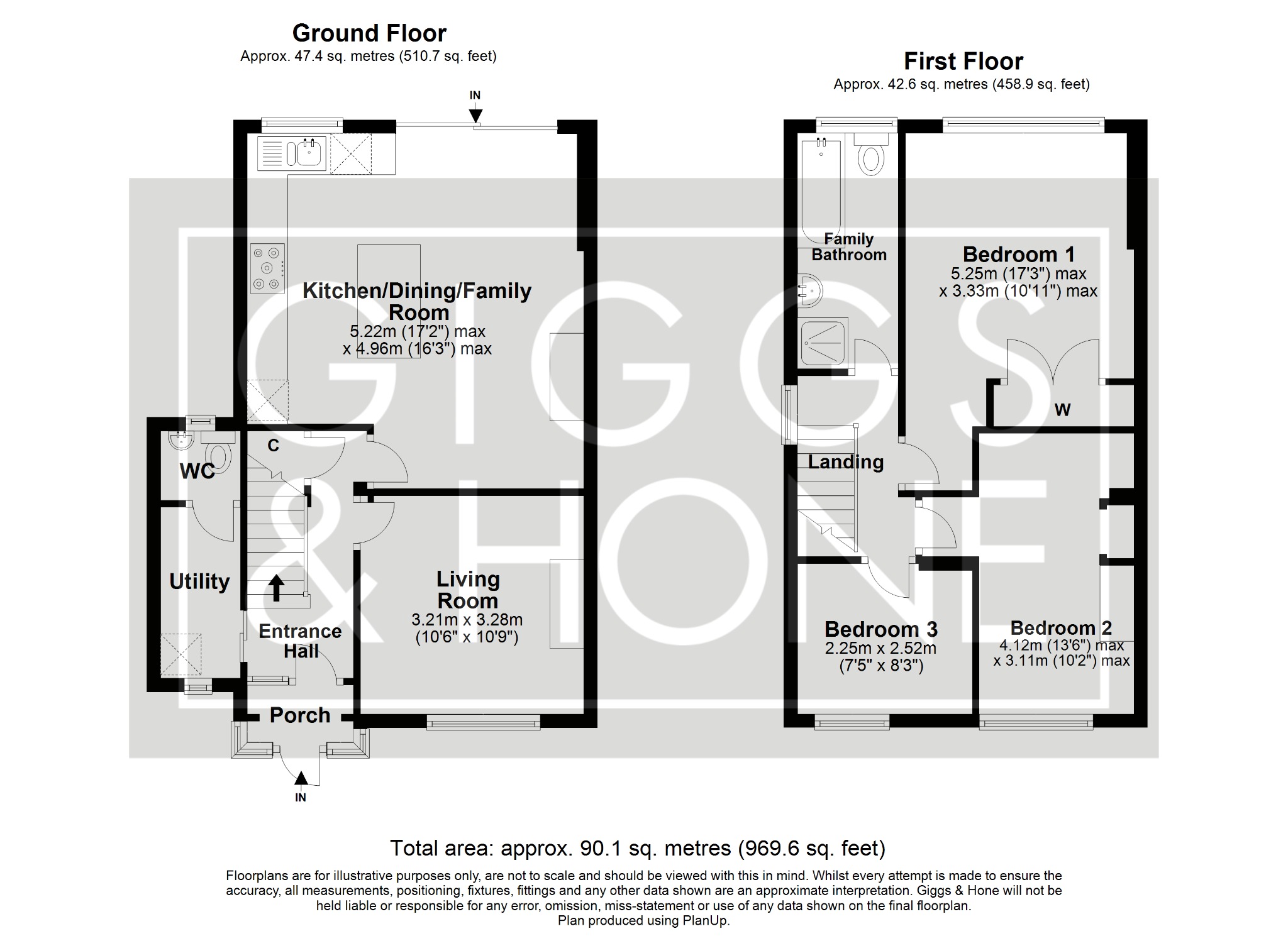3 bed semi-detached house for sale in Eaton Road, Bedford - Property Floorplan