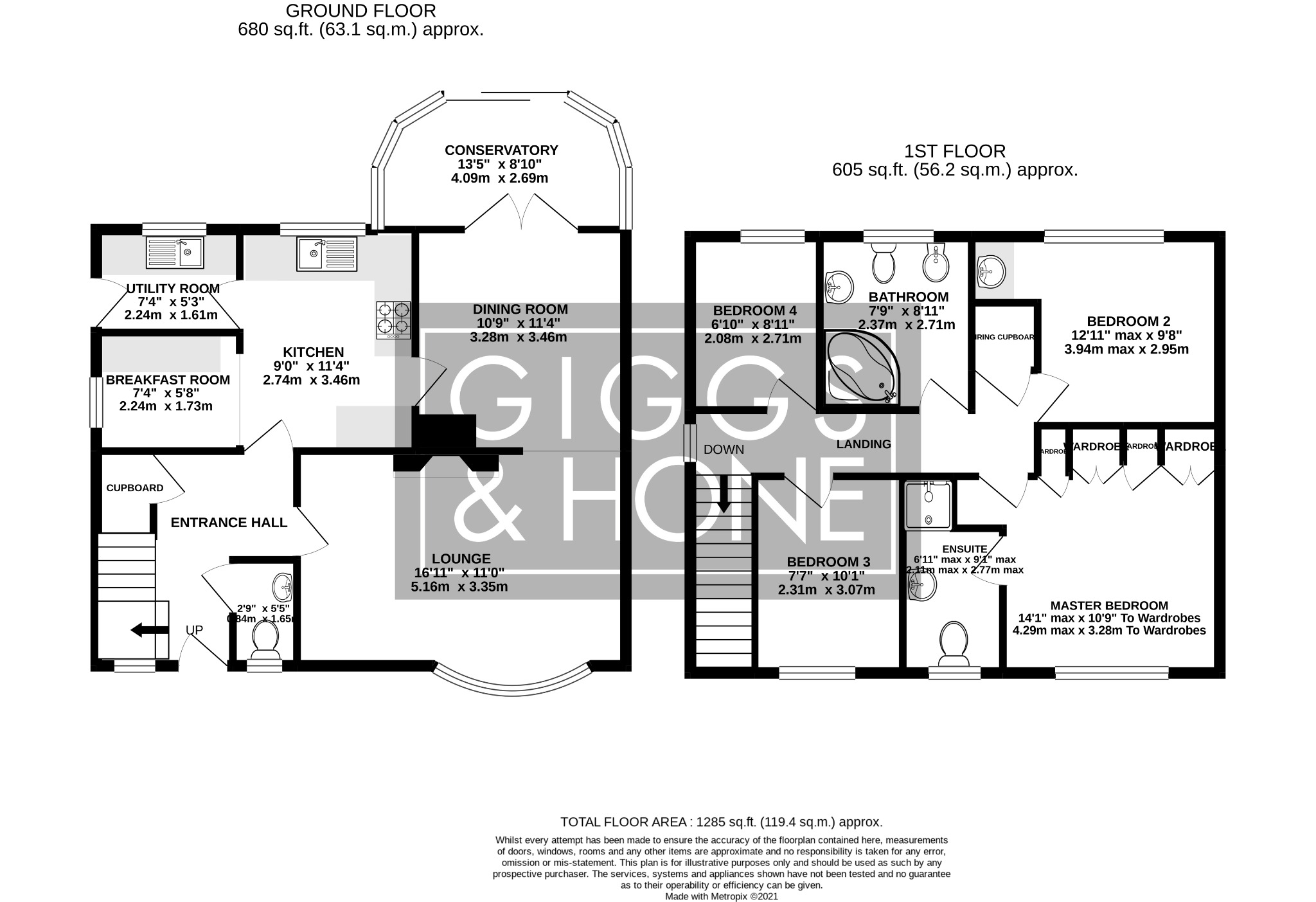 4 bed detached house for sale in Willow Springs, Bedford - Property Floorplan