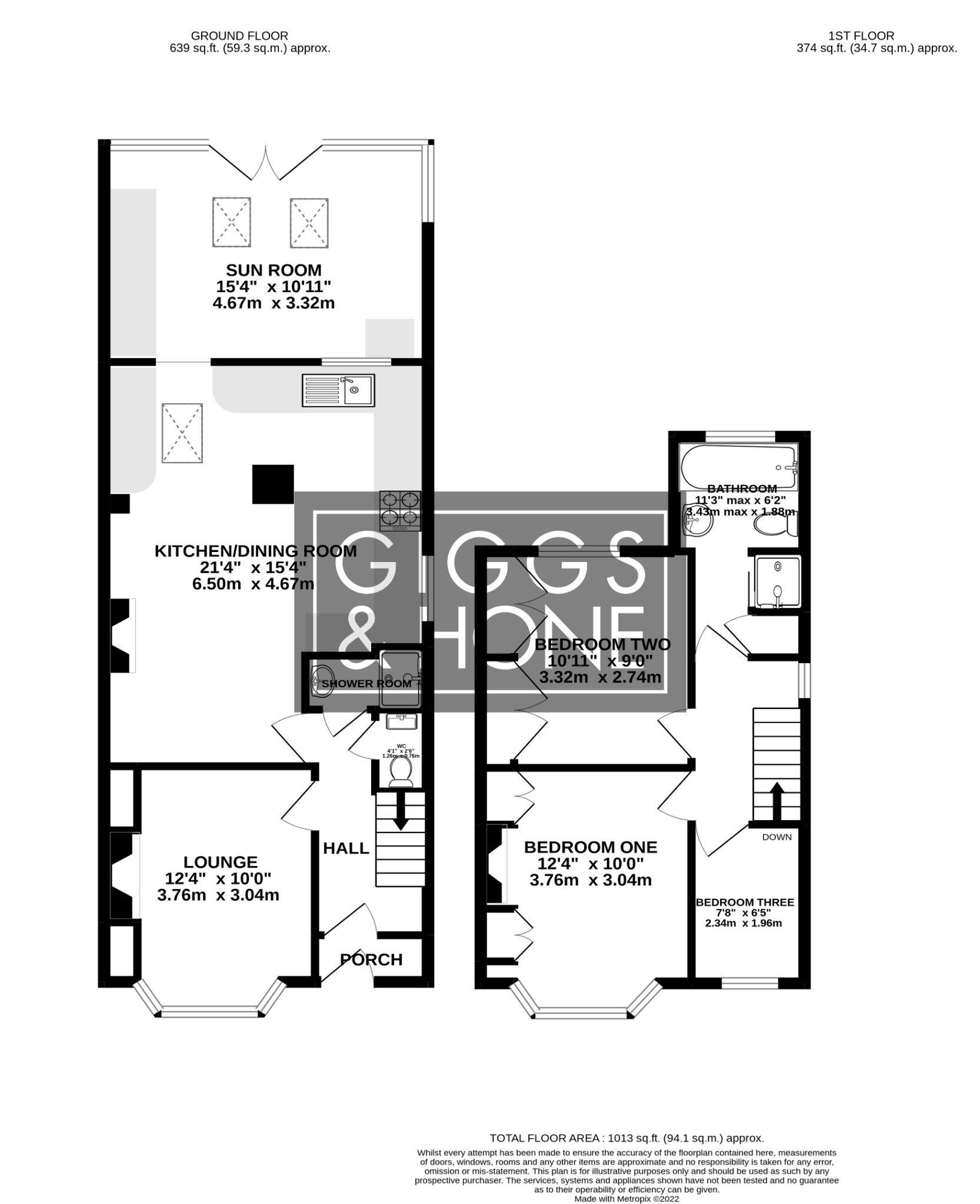 3 bed semi-detached house for sale in Box End Road, Bedford - Property Floorplan
