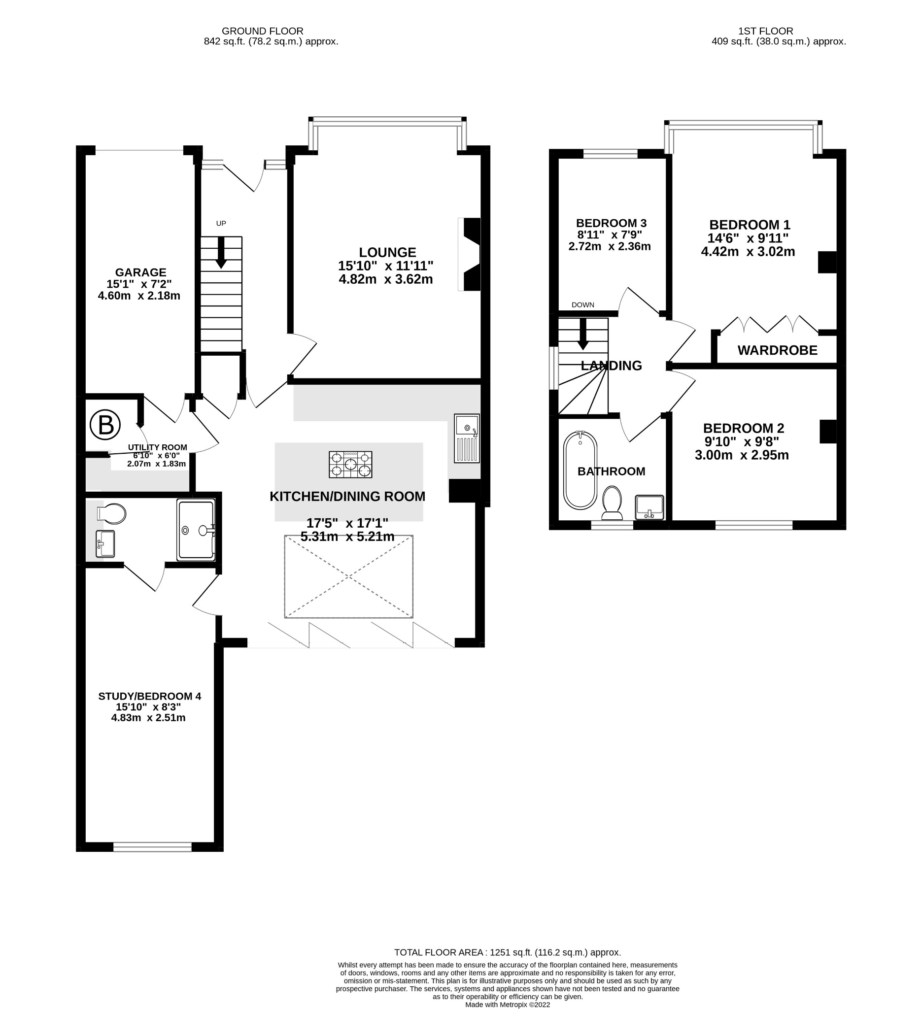 3 bed semi-detached house for sale in Barkers Lane, Bedford - Property Floorplan