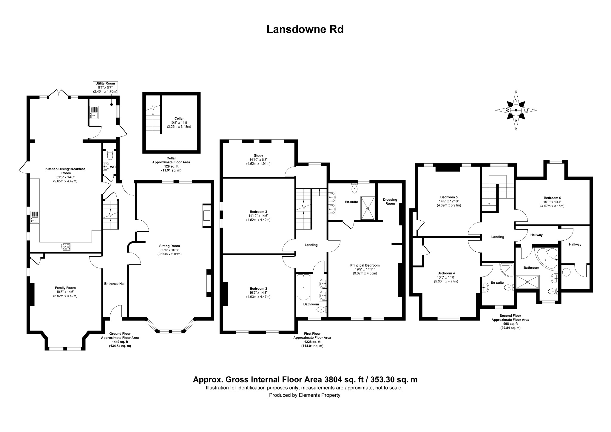 6 bed detached house for sale in Lansdowne Road, Bedford - Property Floorplan