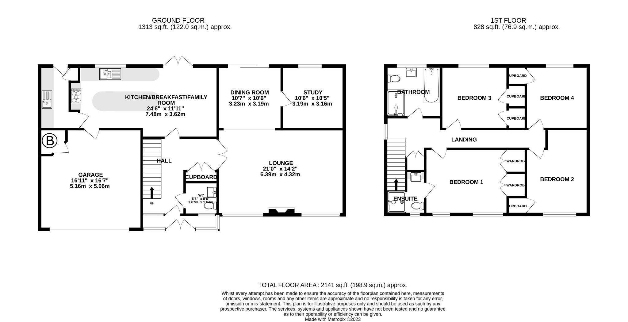 4 bed detached house for sale in Parkstone Close, Bedford - Property Floorplan