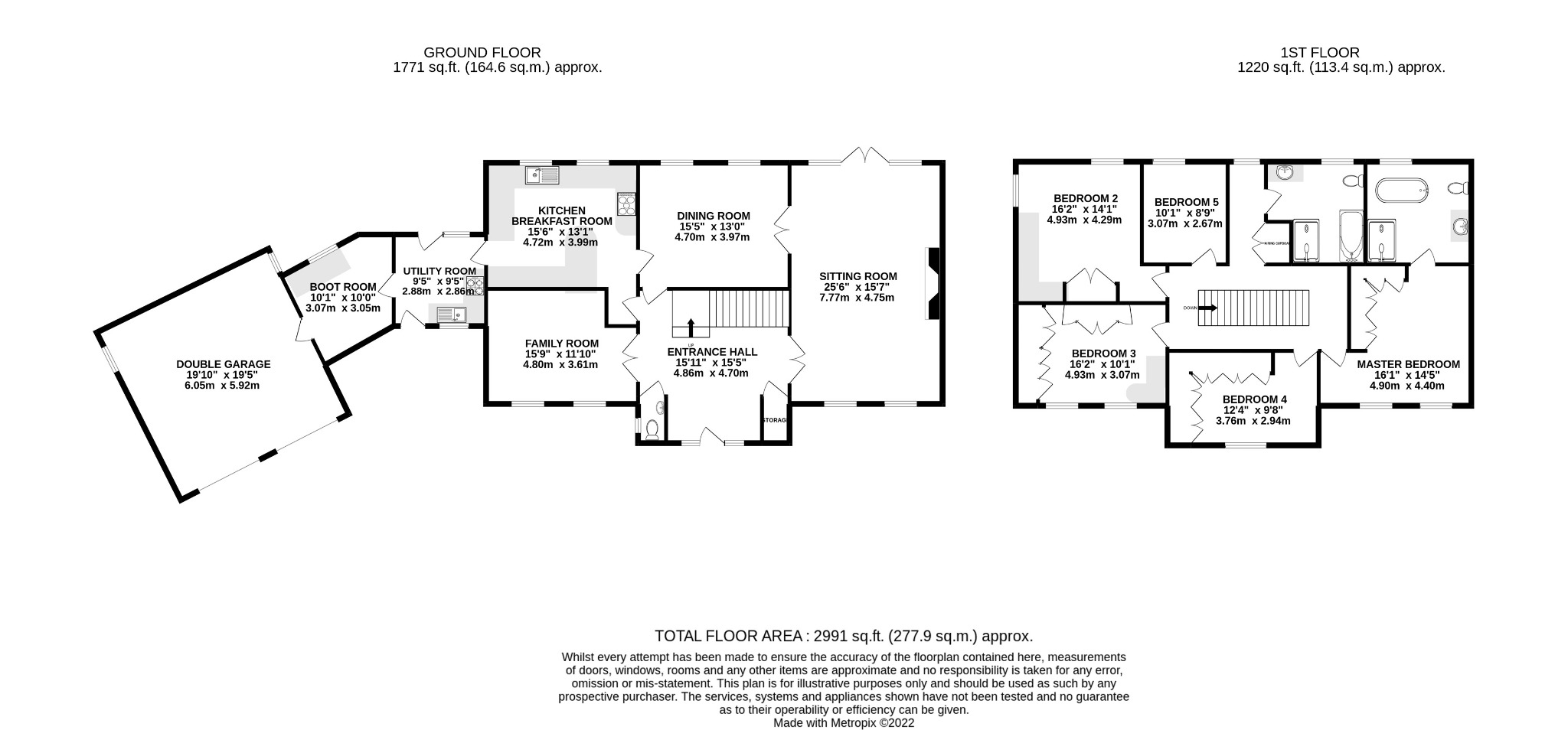 5 bed detached house for sale in Brook Lane, Bedford - Property Floorplan
