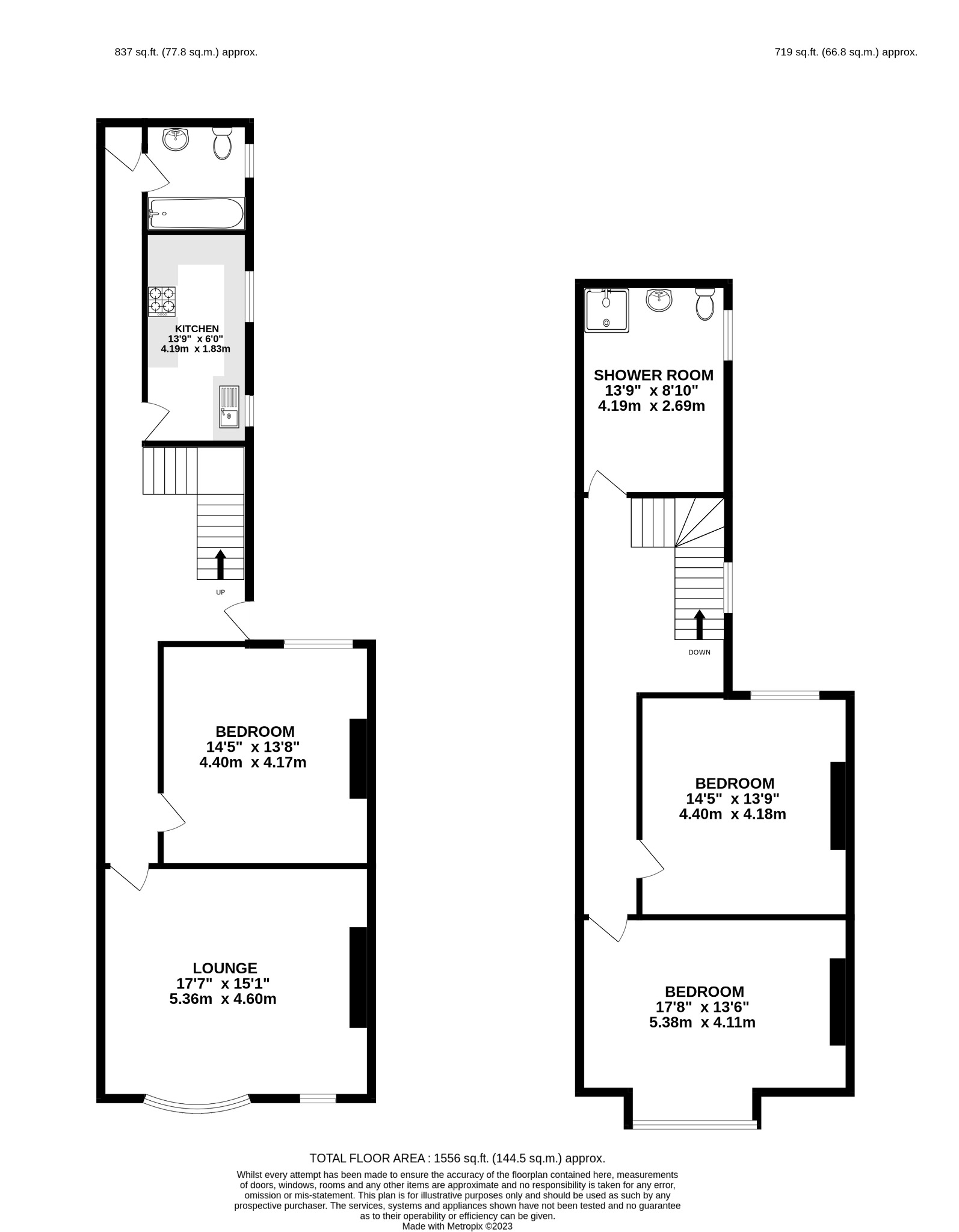 3 bed flat for sale in Hawes Court, Bedford - Property Floorplan