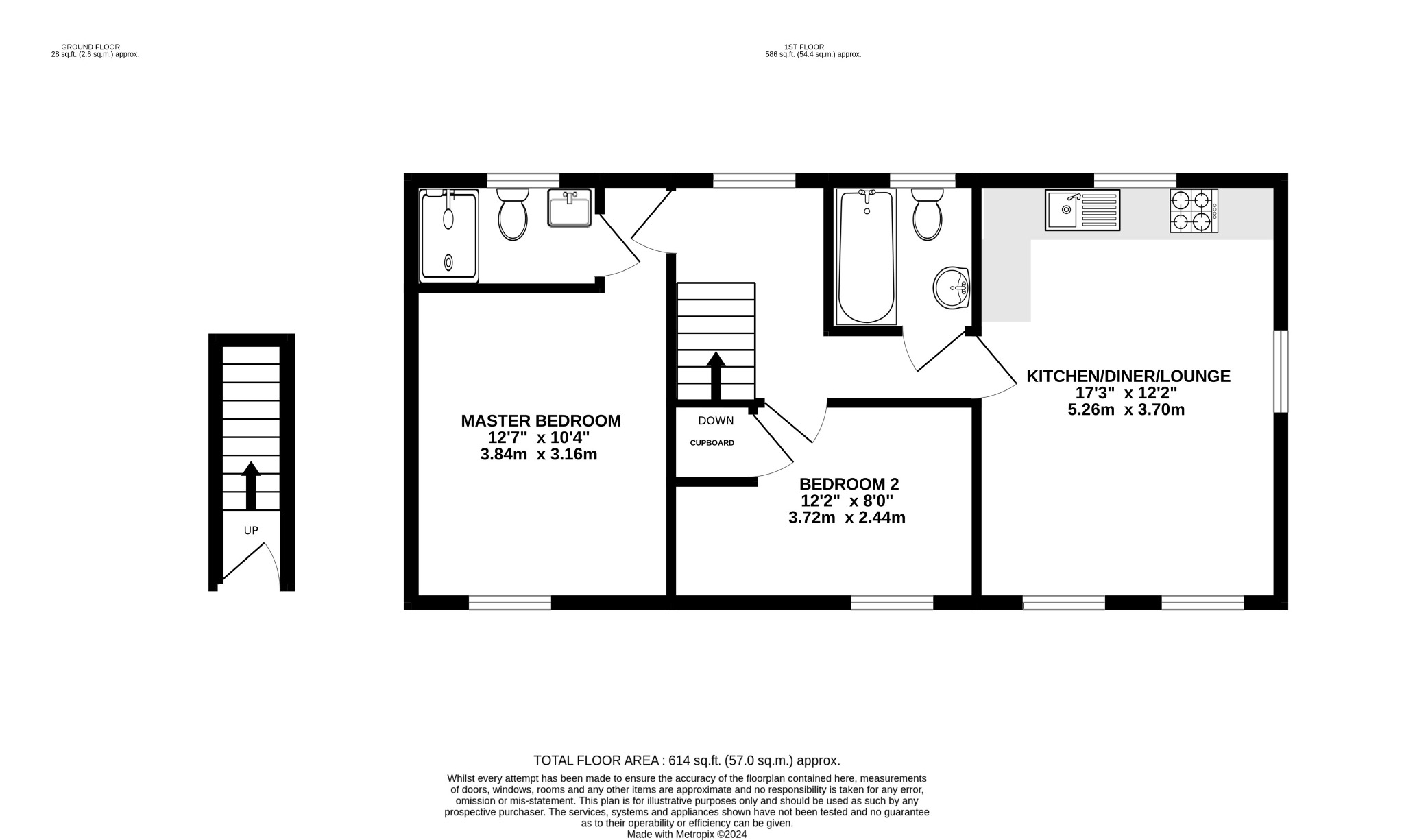 2 bed coach house for sale in Chislehurst Place, Bedford - Property Floorplan