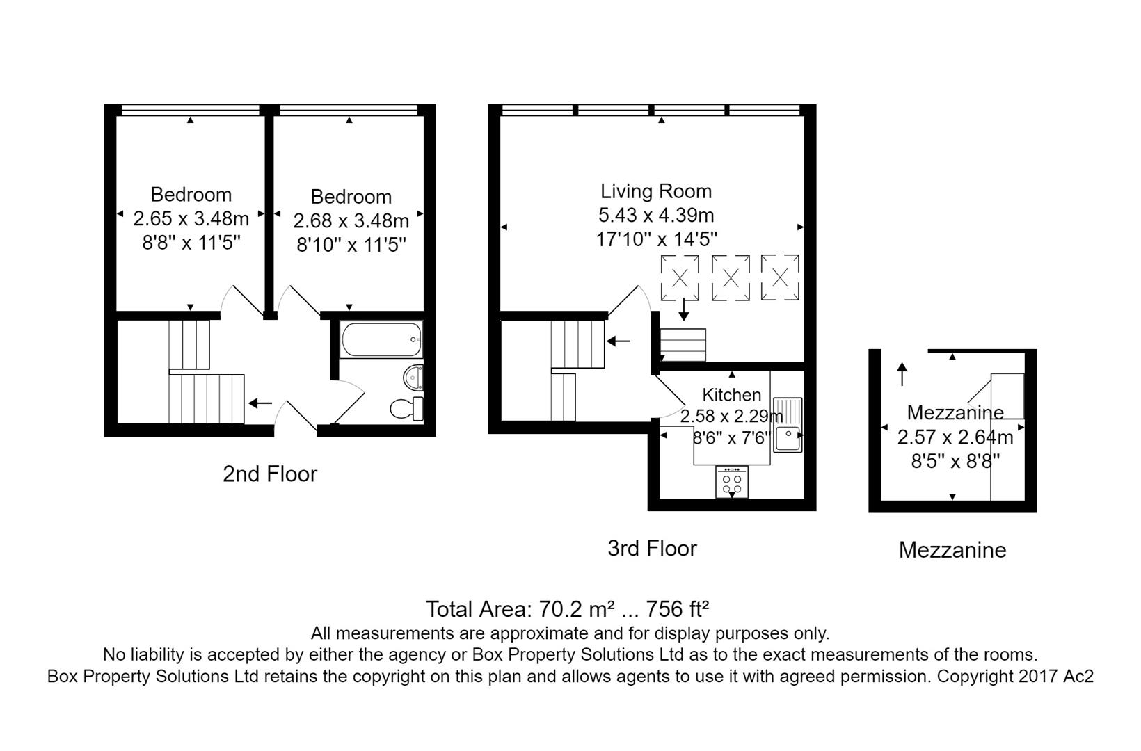 2 bed flat for sale in Clyde Street, Bingley - Property floorplan