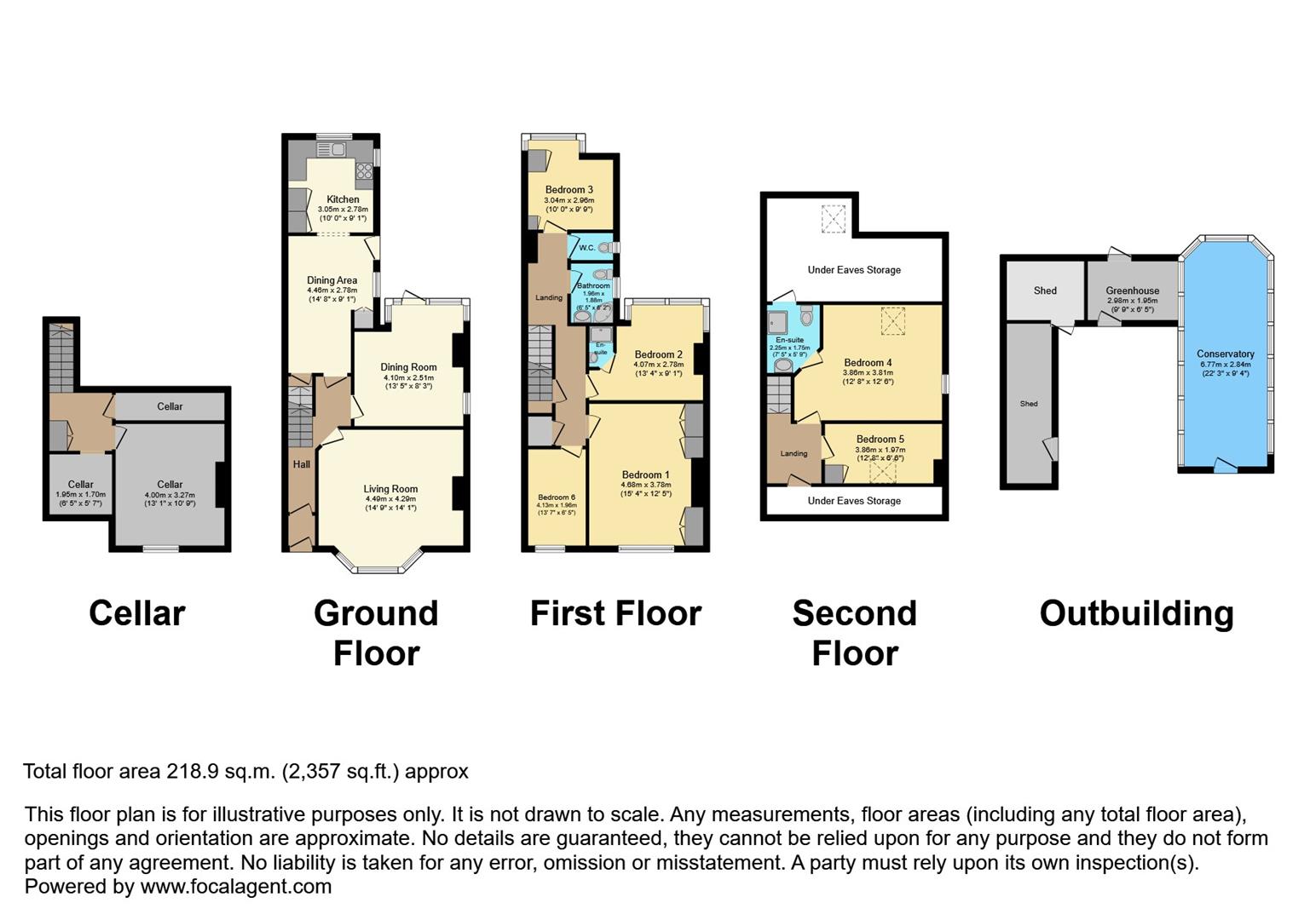 6 bed semi-detached house for sale in Highfield Lane, Keighley - Property floorplan