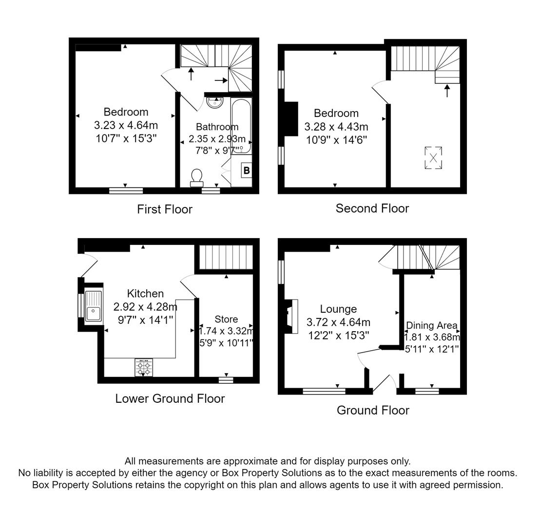 2 bed end of terrace house for sale in Weston Street, Keighley - Property floorplan