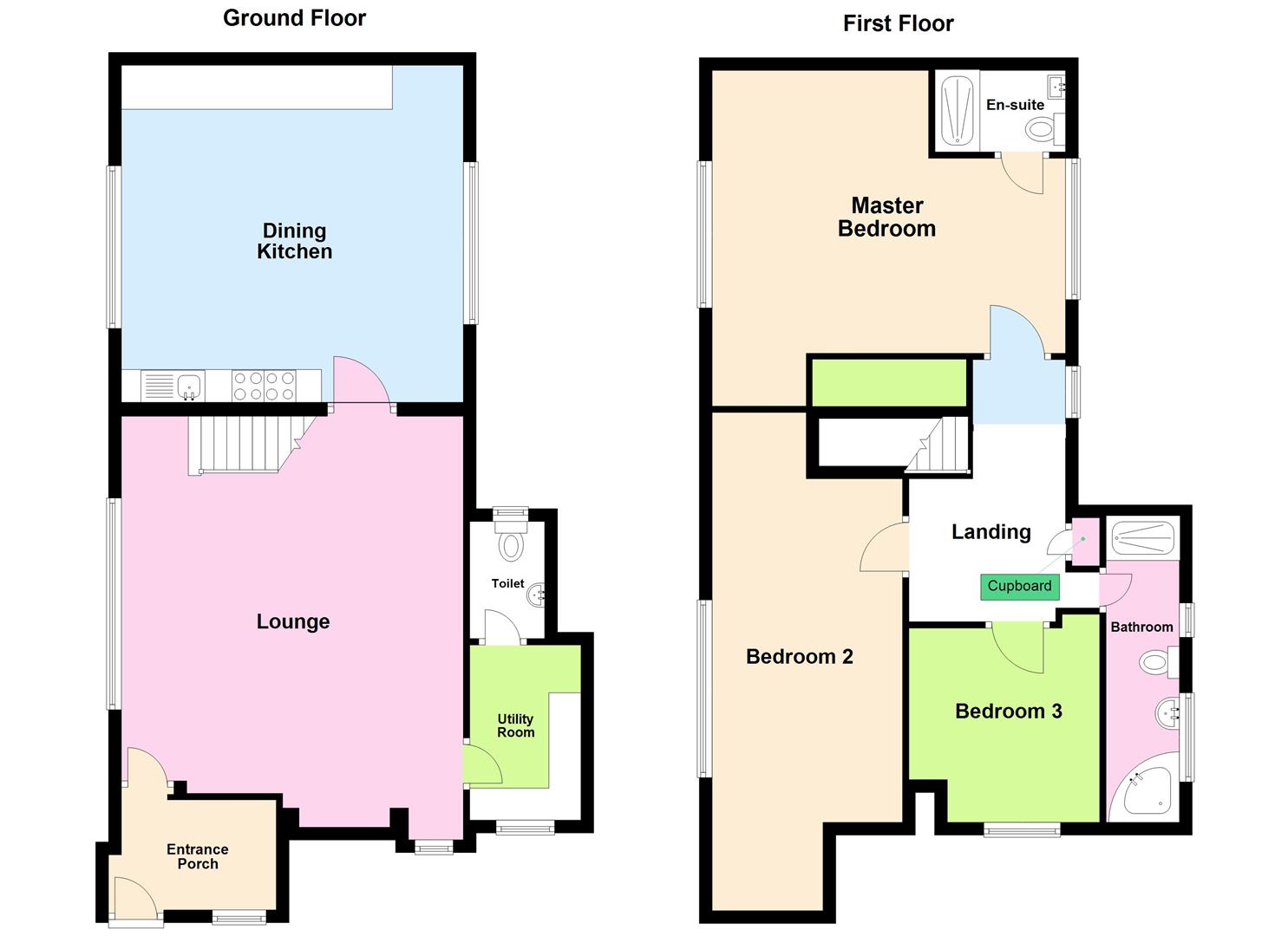 3 bed end of terrace house for sale in Main Street, Keighley - Property floorplan