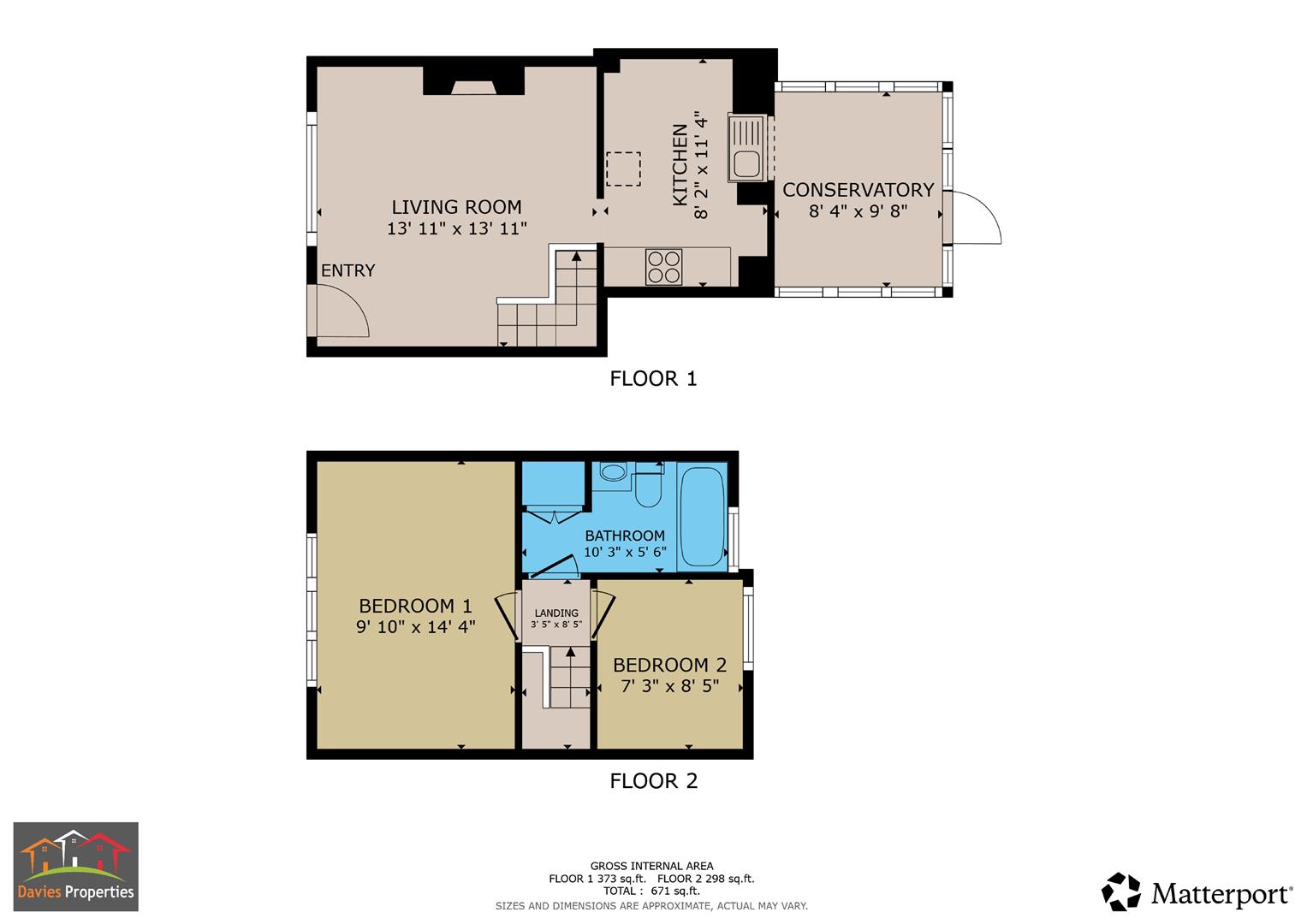 2 bed cottage for sale in Lane Ends, Oakworth - Property floorplan