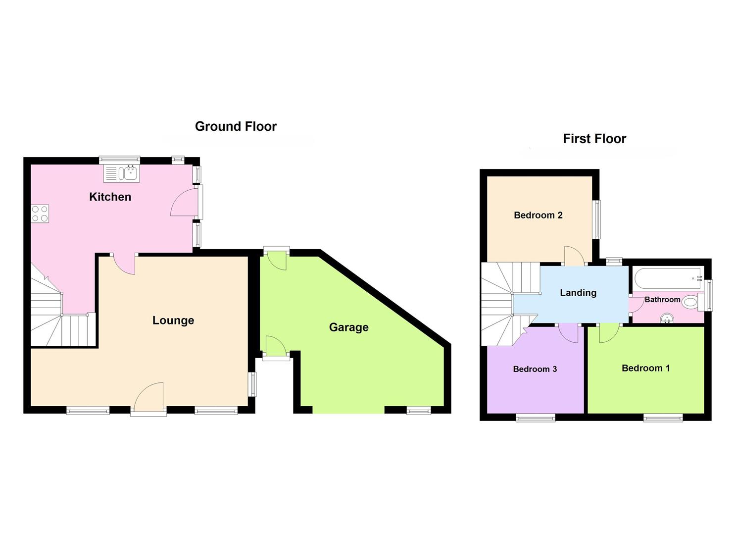 3 bed detached house for sale in Bolton Road, Silsden - Property floorplan