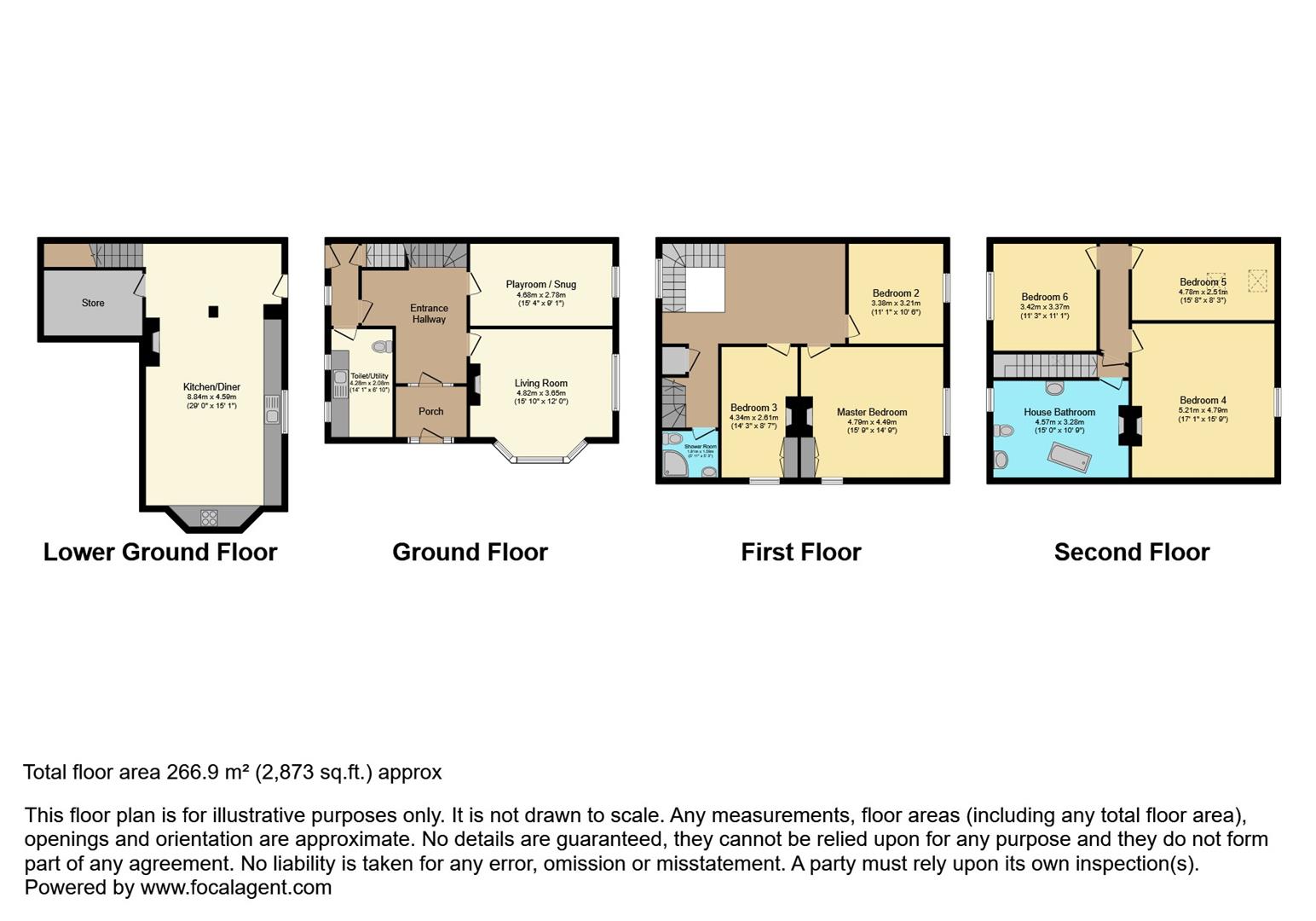 6 bed semi-detached house for sale in Spring Gardens Lane, Keighley - Property floorplan