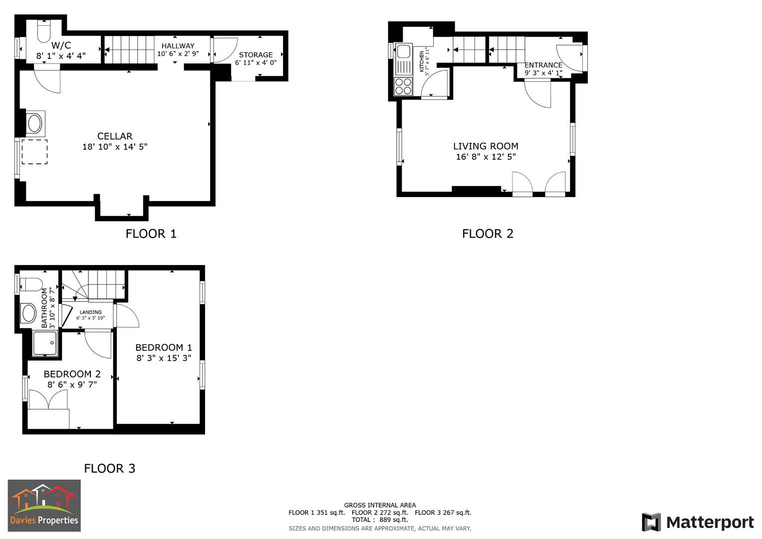 2 bed terraced house for sale in Hebden Road, Keighley - Property floorplan