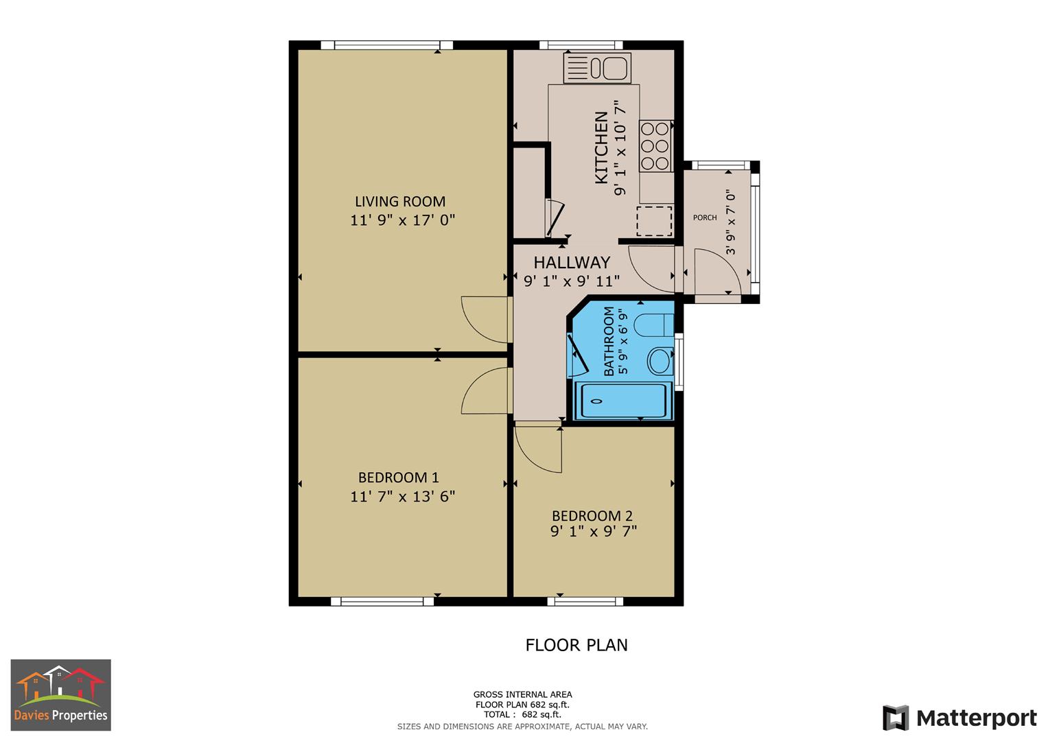 2 bed semi-detached bungalow for sale in Brow Top Road, Keighley - Property floorplan