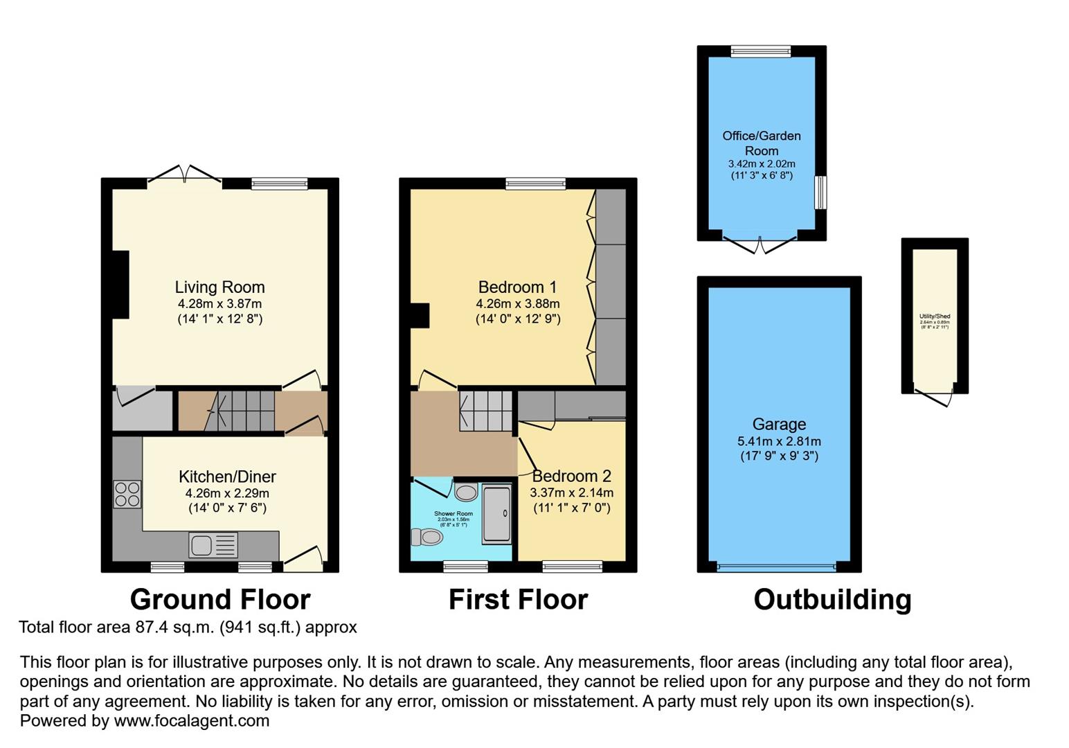 2 bed terraced house for sale in Ash Grove, Bingley - Property floorplan