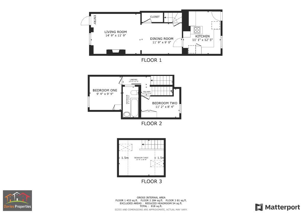 3 bed end of terrace house for sale in Clarendon Street, Haworth - Property floorplan