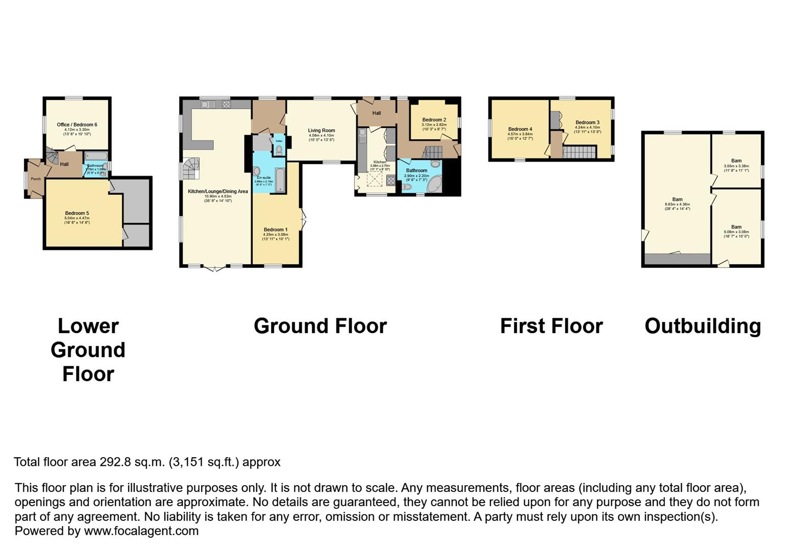 6 bed detached house for sale in Marley, Bingley - Property floorplan