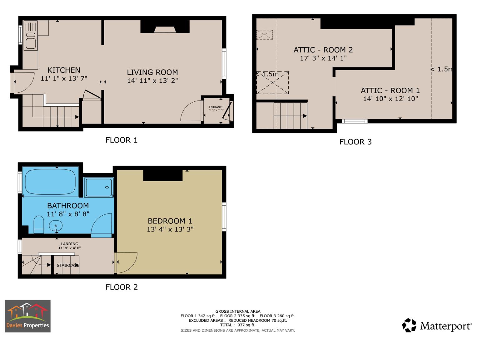 2 bed end of terrace house for sale in Apsley Street, Keighley - Property floorplan