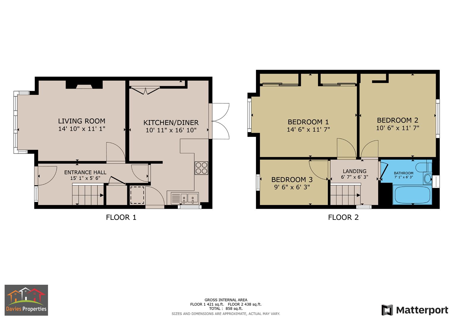 3 bed semi-detached house for sale in West Lane, Keighley - Property floorplan