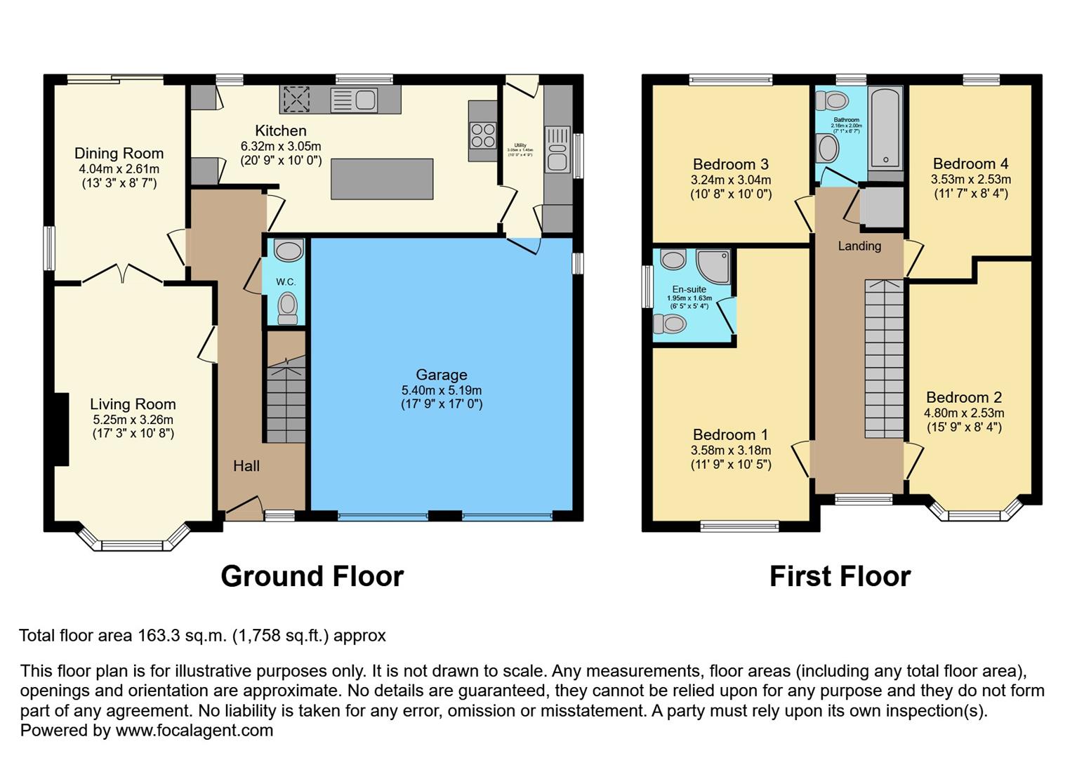 4 bed detached house for sale in Hayfields Close, Keighley - Property floorplan