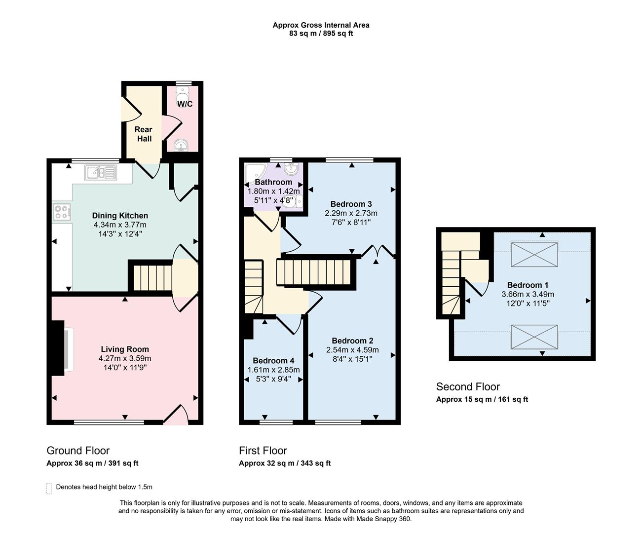 4 bed town house for sale in Garforth Road, Keighley, BD21 4DR - Property floorplan