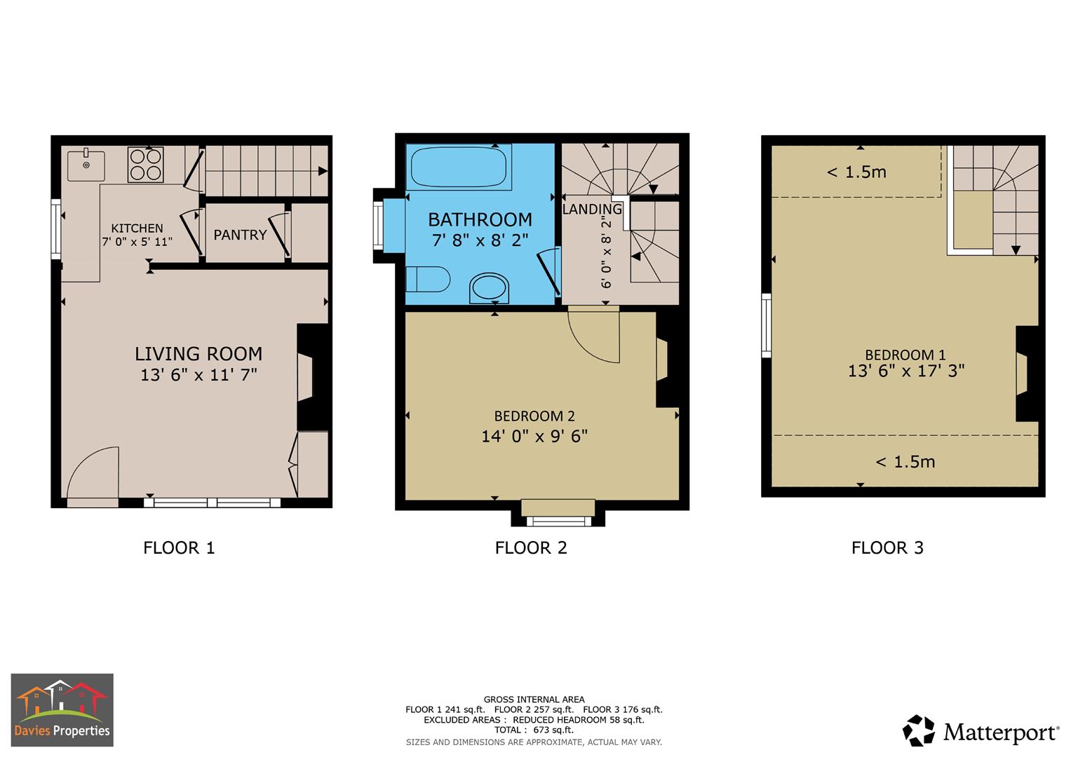 2 bed terraced house for sale in Portland Street, Haworth, Keighley, BD22 8JP - Property floorplan