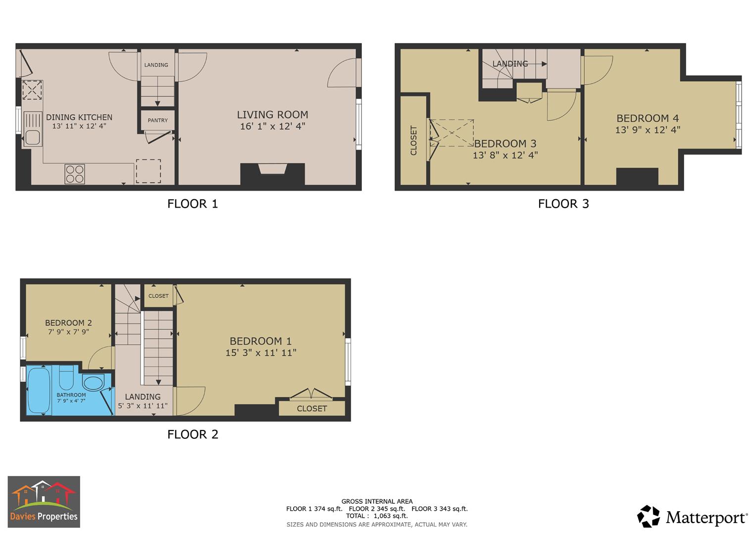 4 bed terraced house for sale in Myrtle Avenue, Bingley, BD16 1EW - Property floorplan