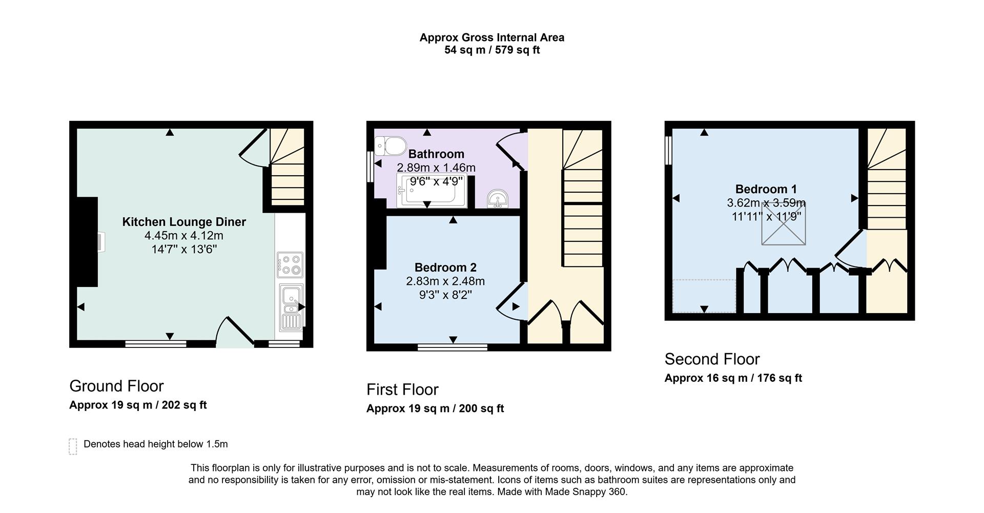 2 bed end of terrace house for sale in Arcadia Street, Keighley, BD21 1EJ - Property floorplan